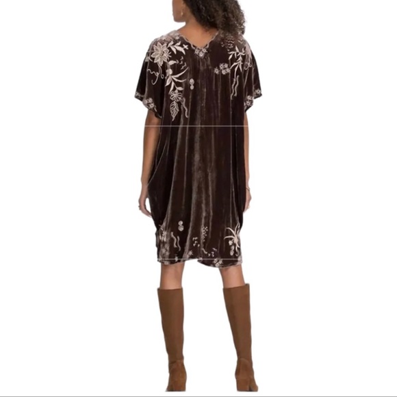 Sold Johnny Was Maree Velvet Effortless Kaftan - Size Large velvet velour brown - Picture 4 of 9